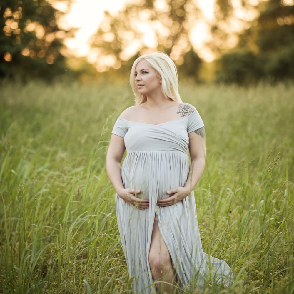 Sew Trendy Maternity Gown Kiara Grey in Medium